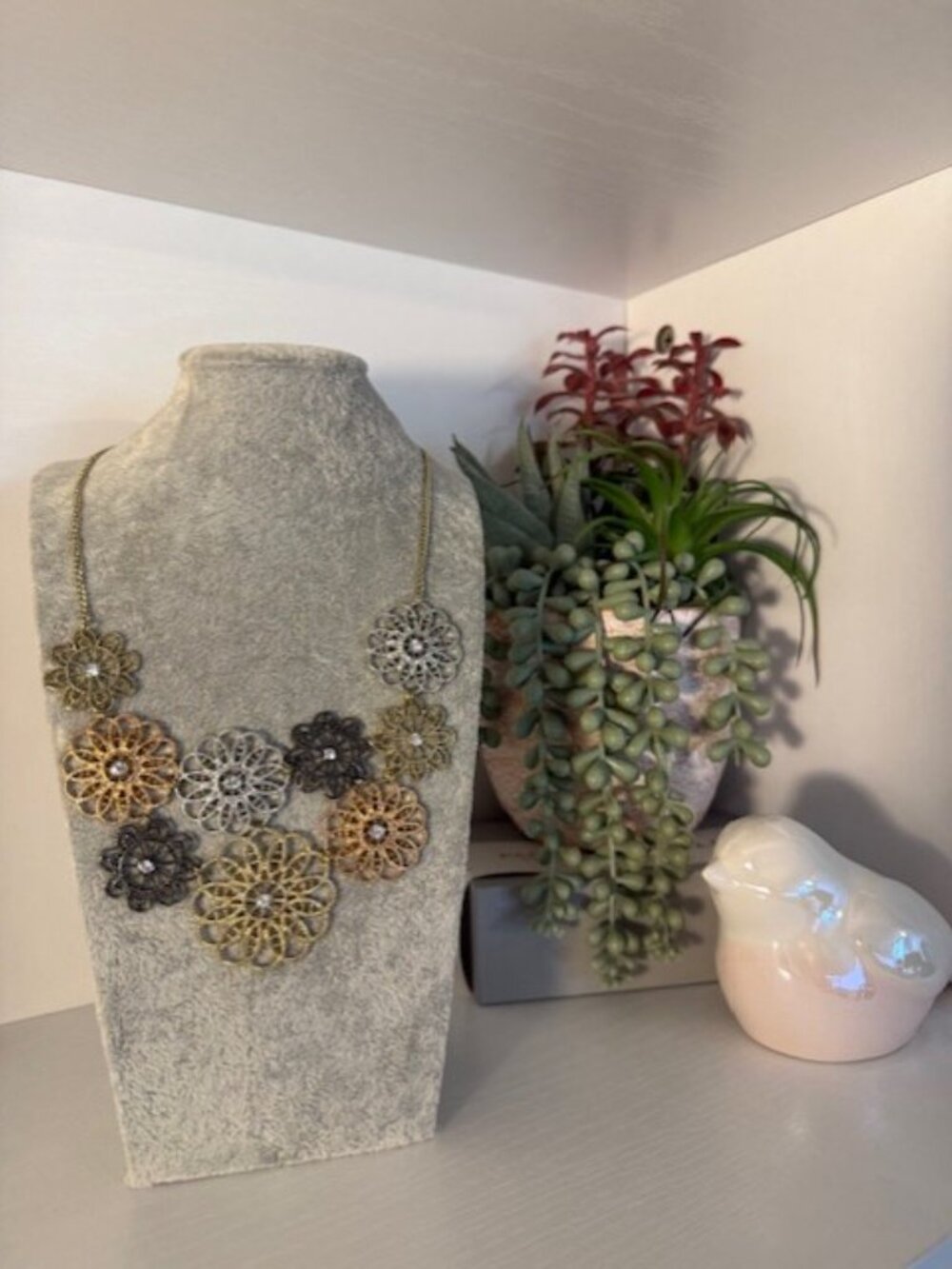 Park Lane “Petals” Multi-Tone Floral Statement Necklace